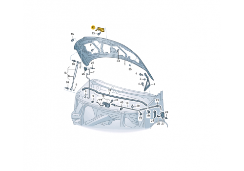 Замок капота VAG 7E0823480