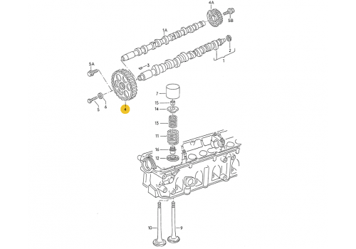 Зубчатый ролик распредвала +LT 2,0V VAG 056109111A