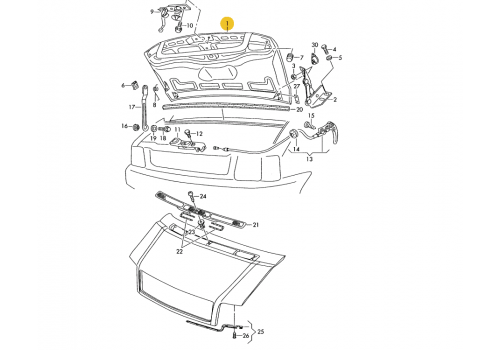 Капот 97-->> VAG 2D1823033A