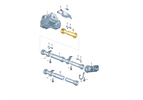 Карданный вал передняя часть VAG 7H0521101