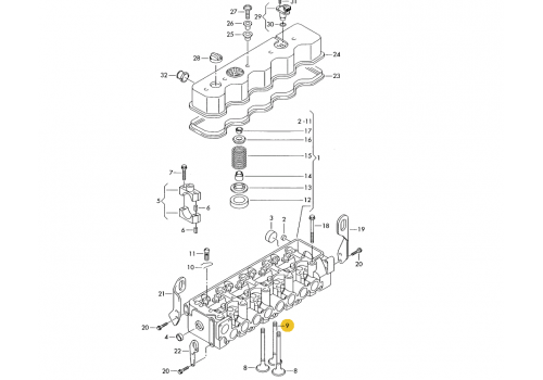 Клапан выпускной 39,7x7x105,2 LT 28-46 II 02- MAHLE 029VA31163000