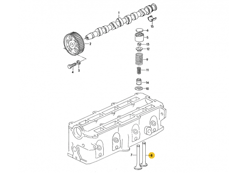 Клапан выпускной D31,L95 гидравлика Kolbenschmidt 50004027