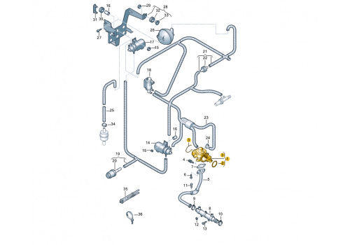 Клапан системы циркуляции ОГ AXD,AXE WAHLER 7649D