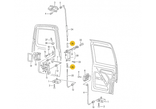 Клипса задний двери VAG 357827637A