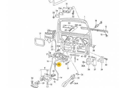 Клипса задний двери VAG 357827637A