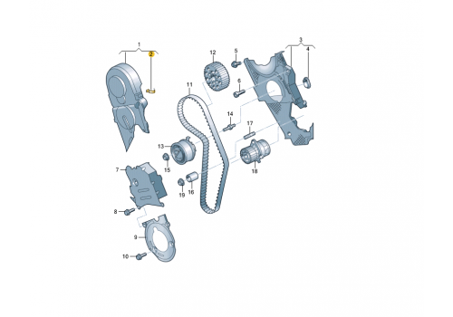 Кожух ремня ГРМ защелка VAG 026109150A