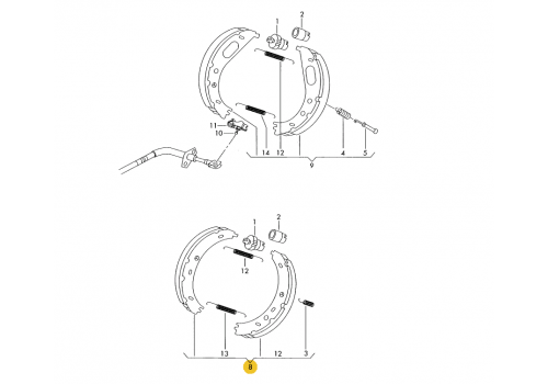 Колодки ручника 46 BOSCH 0986487611