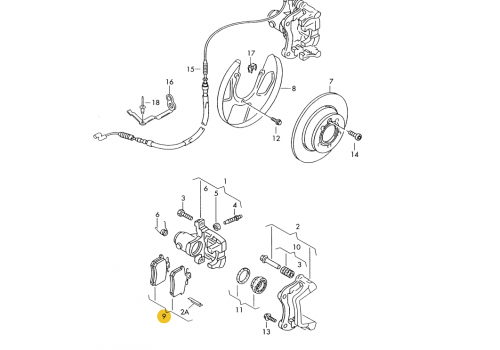 Колодки тормозные задние дисковые R15 с дат. BOSCH 0986494051