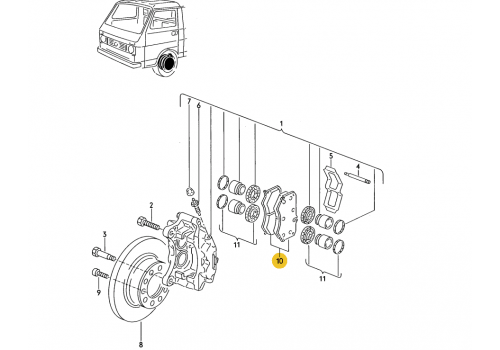 Колодки тормозные передние 4x4 REMSA 047.30