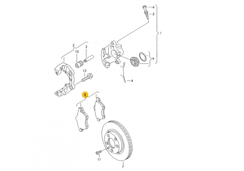 Колодки тормозные передние вентилируемые R15 с дат. 70-Y000001-->> BOSCH 0986424537