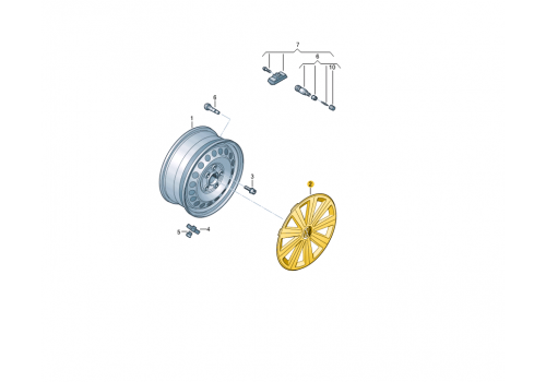 Колпак колеса 30 35 VAG 2E0601151