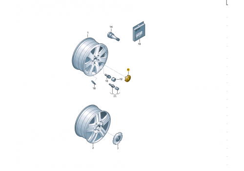 Колпак колеса на литой диск VAG 7L6601149BRVC