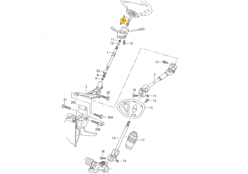 Кольцо пружинки руля VAG N90454201