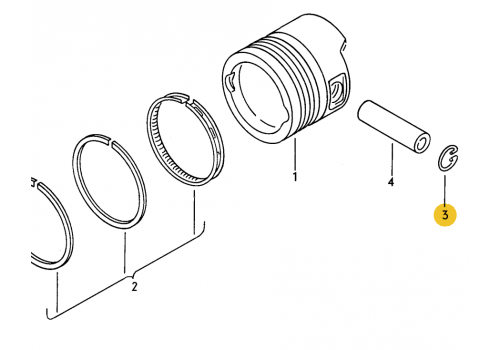 Кольцо стопорное для поршня VAG N0123011