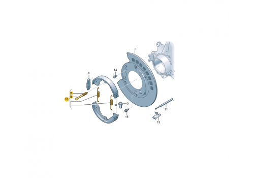 Комплект крепежных деталий для тормозных колодок =T5 VAG 7L0698545A