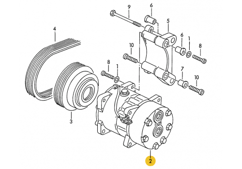 Компрессор кондиционера планка MAHLE ACP1017000S