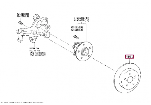 Диск тормозной задний TOYOTA 4243102071