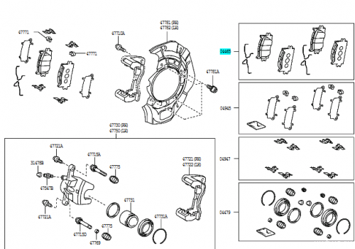 Колодки тормозные передние TOYOTA 0446533450