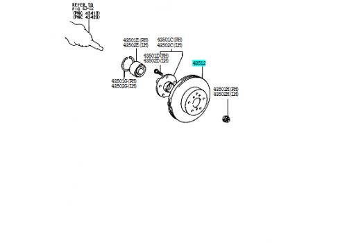 Диск тормозной передний TOYOTA 4351244011