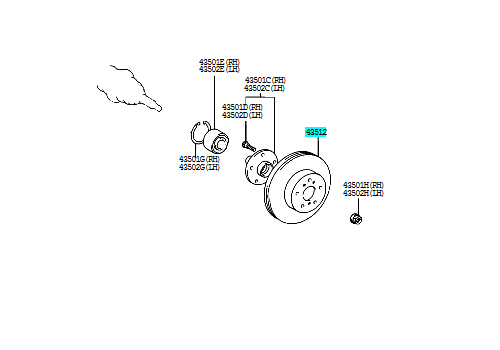 Диск тормозной передний TOYOTA 4351202111