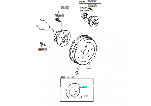 Диск тормозной задний TOYOTA 4243147030