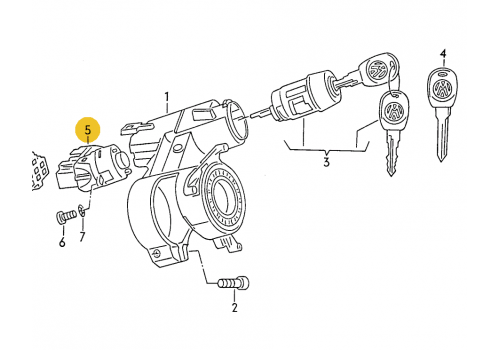 Контактная группа замка зажигания VAG 6N0905865