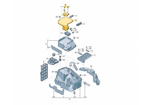 Коробка предохранителей верхняя VAG 7E0907300A