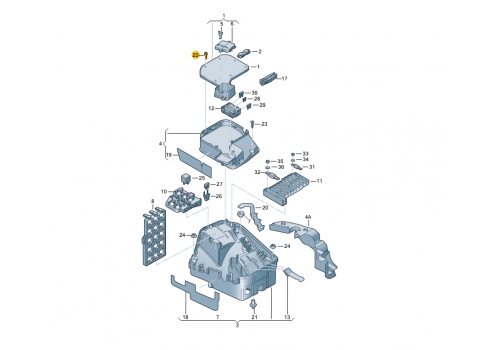 Коробка предохранителей верхняя винт M5x10 VAG N90877702