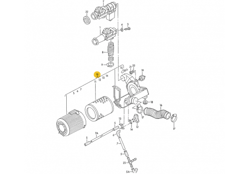 Корпус воздушного фильтра AAC,ACU,AEN VAG 044129607AC