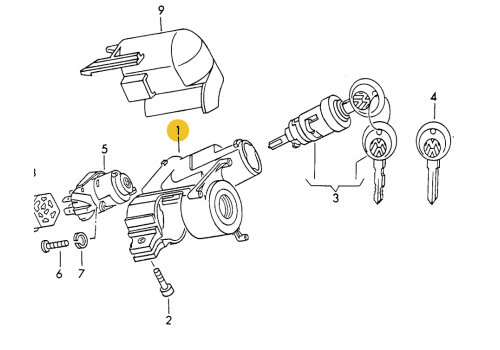 Корпус замка зажигания +LT JP Group 1190450400