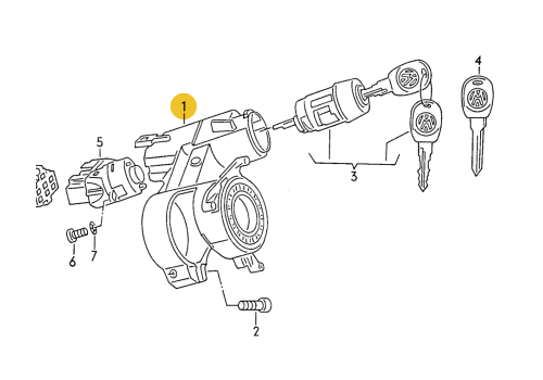 Корпус замка зажигания VAG 701905851