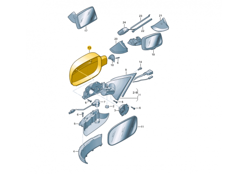 Корпус зеркала L VAG 7L6857527DGRU