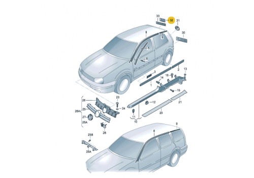 Эмблема надпись TDI VAG 3B0853675ABGQF