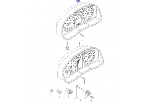 Щиток приборов с тахометром 99>> ABL VAG 7D0920802CX01C Б/У