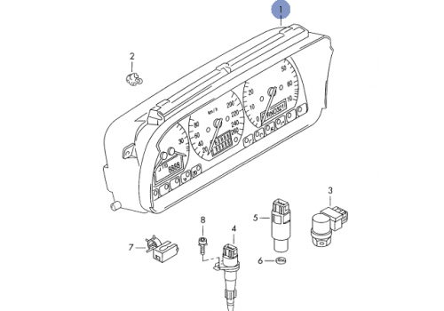 Щиток приборов без тахометром >>99 VAG 7D0919862JX01C Б/У