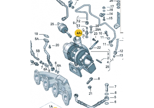 Штуцер турбины VAG 028145786
