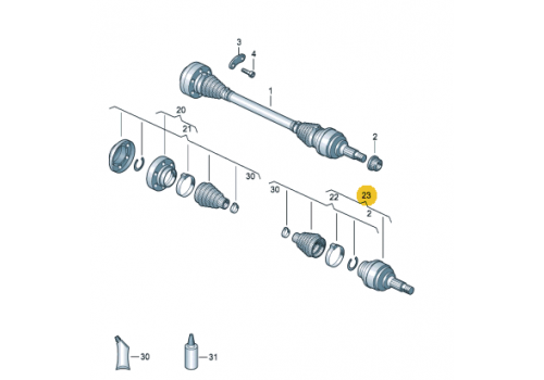 ШРУС наружный AВS LEMFOERDER 1767001 GKN 301964