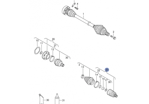 ШРУС наружный AВS с резиновым пыльником 94>> (70-R-136291>>)  GKN 303451