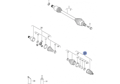 ШРУС наружный c ABS GKN 303509