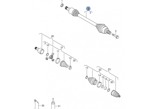 ШРУС привод в сборе L GKN 302830