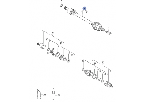 ШРУС привод в сборе R GKN 302833