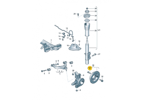 Шпилька крепления колеса перед + зад 46 + CRAFTER DIESEL TECHNIC 440174