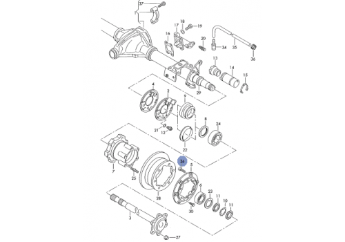 Шпилька крепления колеса перед + зад 46 + CRAFTER VAG 2D0501627A