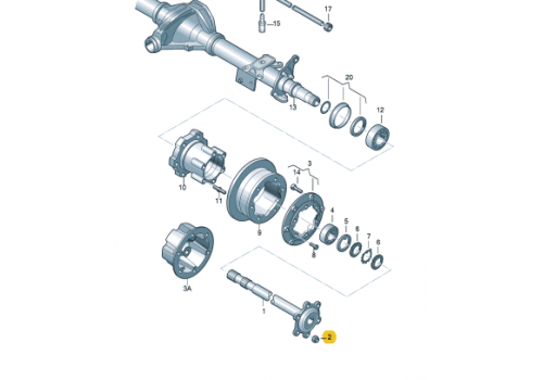 Шпилька крепления задней ступицы 50 гайка M10 VAG WHT002519