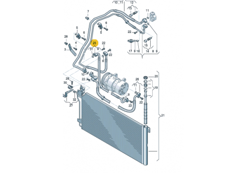 Трубка кондиционера VAG 7H0820721AC