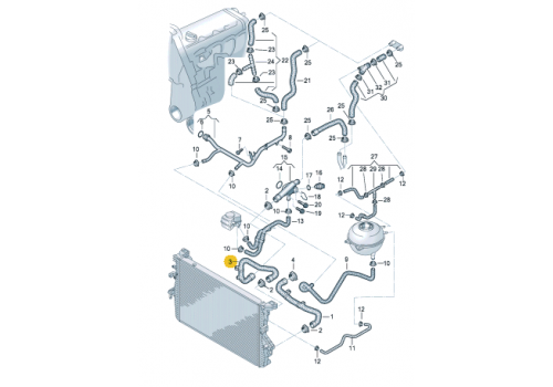 Шланг системы охлаждения VAG 7H0122101