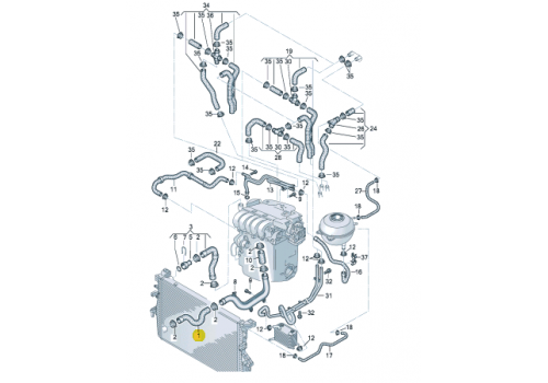 Шланг системы охлаждения VAG 7H0121051D