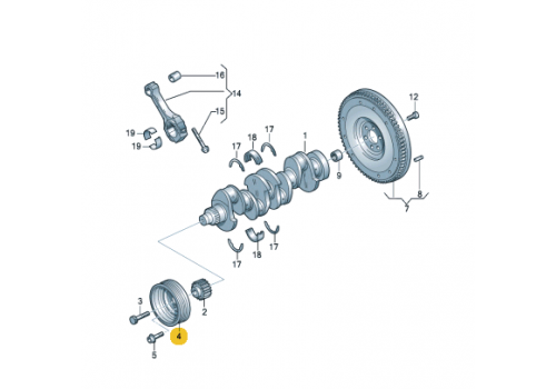 Шкив коленвала VAG 038105243M