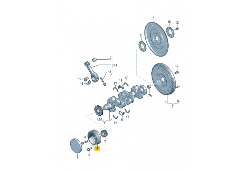 Шкив коленвала VAG 038105243M