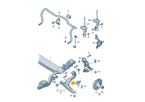 Шаровая опора VW T5 нижняя LEMFOERDER 2759702